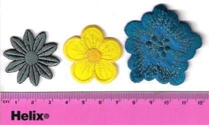 Iron on patch set/set of 3 floral